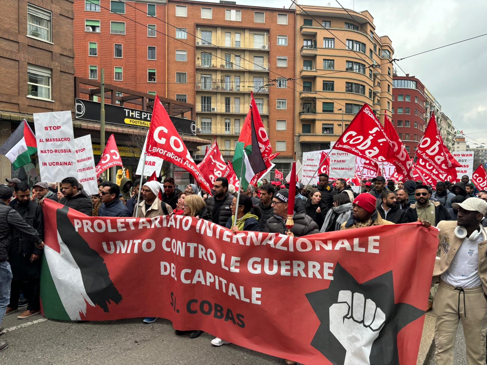 Report on the International Day of Mobilization against the Wars of Capital on February 24. A first step of organized proletarian internationalism – Revolutionary Internationalist Tendency and SI Cobas
