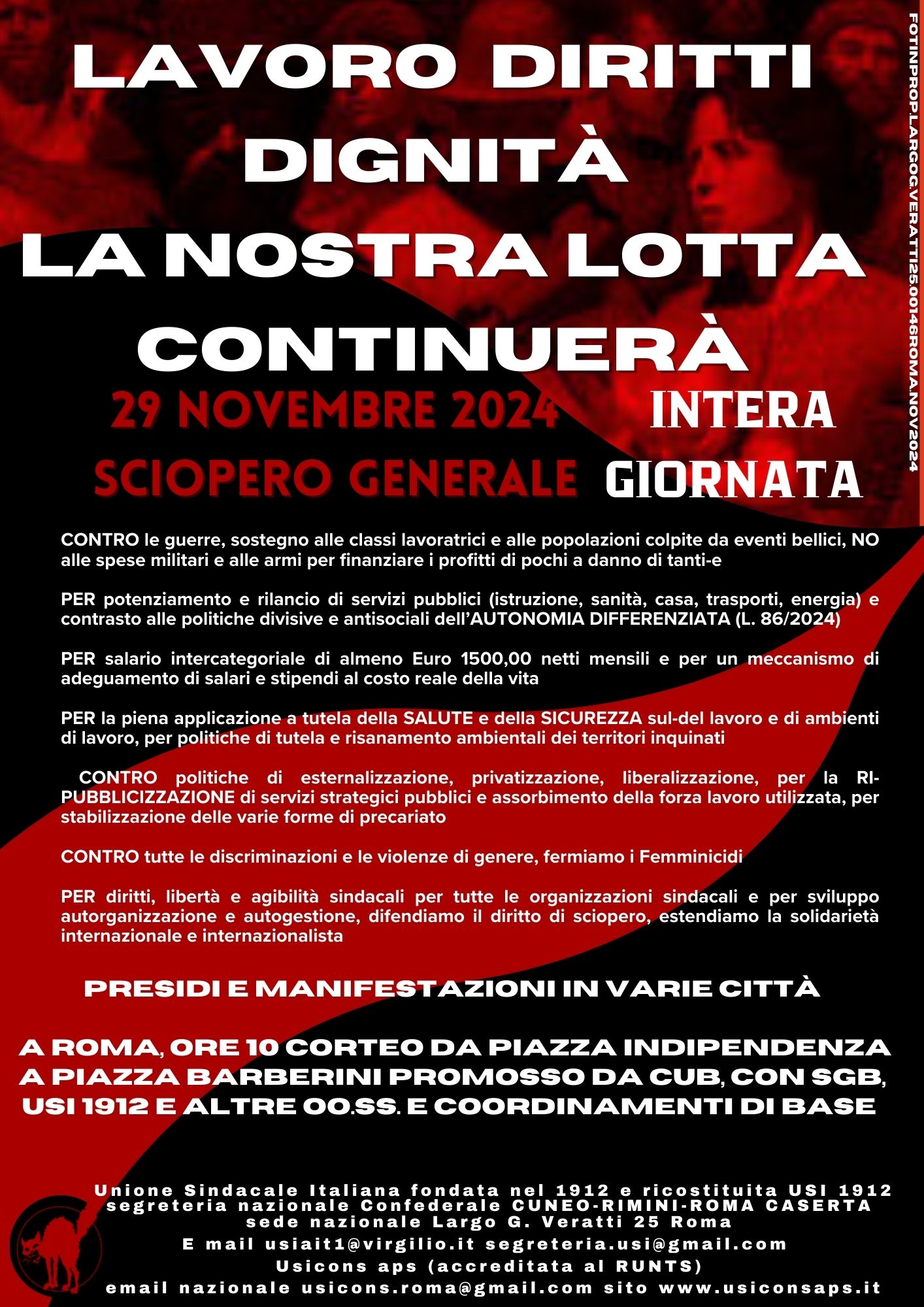 Sullo sciopero del 29 novembre, l’USI 1912 ci fa un rimprovero (meritato?)