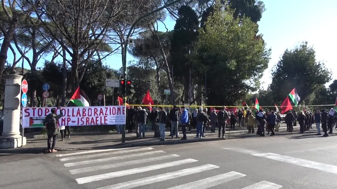 Roma, 4 gennaio, presidio di denuncia contro l’operato dell’ANP a Jenin