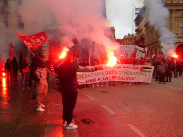 Genova, sabato 22 febbraio: tanti operai della logistica al corteo regionale per la Palestina, contro guerra, DDL sicurezza e CPR