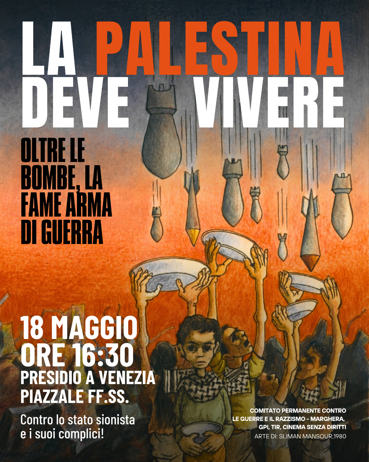 Scendi in piazza domenica 18 a Venezia! Comitato permanente contro le guerre e il razzismo